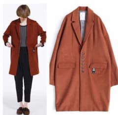即決なら値下げ可　15aw シャリーフチェスターコート　オレンジのサムネイル