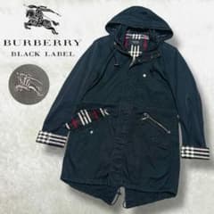 バーバリー ブラックレーベル モッズコート M-65 ノバチェック 黒 y2k