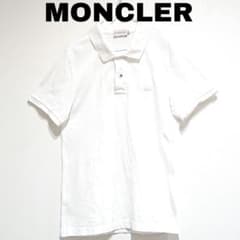 MONCLER モンクレール メンズ ポロシャツ 襟裏ロゴプリント ホワイト