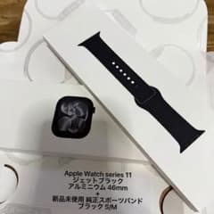 AppleWatchseries11アルミブラック46mmスポーツバンドブラック