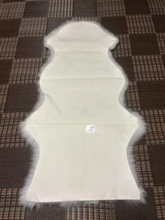 ②天然羊毛ムートンラグ1.5匹サイズ　ホワイト色新品未使用