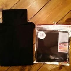 やわやわ様専用！M 2回洗濯&新品！2枚セット！極暖 タートル 黒 ブラックのサムネイル