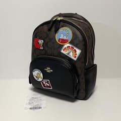 新品 COACH バックパック リュック スヌーピー ブラウン C4115 - メルカリ