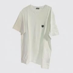 CDロゴ ワッペン Tシャツ M ホワイト 美品 - メルカリ
