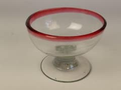 明治から大正時代カフェで使われたアイスクリームコップ　和ガラス　ウランガラス 明治から大正時代カフェで使われたアイスクリームコップ 和ガラス