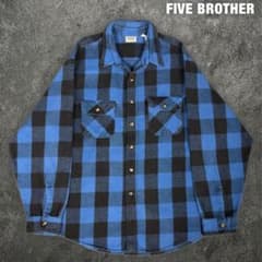 FIVE BROTHER 90s ビンテージ ヘビーネルシャツ ファイブブラザー