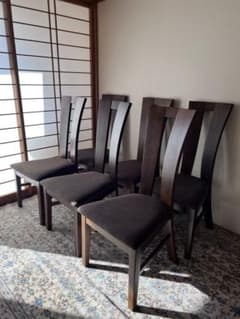 あおいさんごさん専用　 ダークブラウン ダイニングチェア 6脚セットのうち1脚 あおいさんごさん専用 ダークブラウン ダイニングチェア 6脚セットの