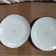 【和食器】放射状模様のお皿 2枚セットのサムネイル