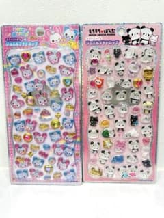 もちもちぱんだ　ハッピーマーチ　ジュエルプチドロップステッカー　2セット