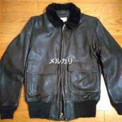 実物米海軍現用G-1レザージャケット、(Size38R)USNパンチング/極上品 