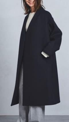 hyke  2017AW ノーカラーピーコート サイズ2のサムネイル