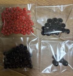 目玉ボタン　目玉パーツ　縫い付け用のサムネイル