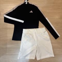 新品タグ付き アディダス ゴルフ ウェア 上下セット S モックネック＆パンツのサムネイル