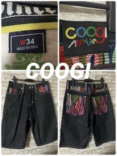 COOGI メンズXL W34 バギーハーフパンツ バギーデニムショーツ COOGI メンズXL W34 バギーハーフパンツ バギーデニムショーツ