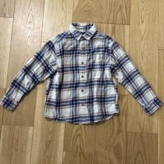 UNIQLO キッズ チェック柄 長袖シャツ 120cmのサムネイル