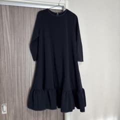 trefle+1 ネイビー 裾フリルフレア ワンピース Fのサムネイル