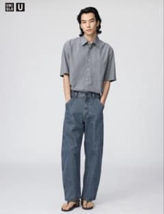 UNIQLO U ワイドテーパードジーンズ (BLUE/28サイズ) - メルカリ