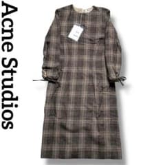 美品】Acne Studios アクネ ワンピース タグ付 ロング チェック - メルカリ