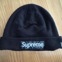 Supreme ニット帽 New Era 黒のサムネイル