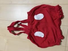 ミッキーマウス風 ベビーサロペット 赤のサムネイル
