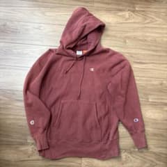 Champion バーガンディ フード付きパーカー　ミッキー　ビームスのサムネイル