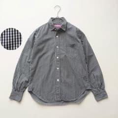 美品✨ジュンヤワタナベ ギャルソンマン ギンガムチェックシャツ S 白 