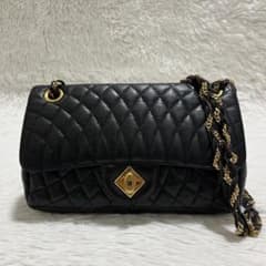 BALLY　Wチェーン ダイヤキルト　ショルダーバッグ ブラックのサムネイル