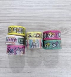 ［送料込・セット］マスキングテープ　ごろごろにゃんすけ　しばんばん　7本のサムネイル