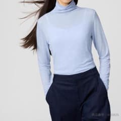 【UNIQLO】極暖 ヒートテックカシミヤブレンドタートルネックT Mサイズのサムネイル