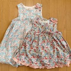 【110サイズ美品】花柄フリルワンピース2点セット【センスオブワンダー】のサムネイル