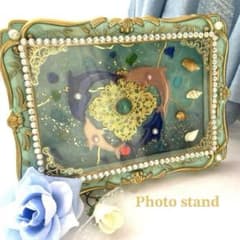 イルカのフォトスタンド【ハンドメイド】［レジンアート］のサムネイル