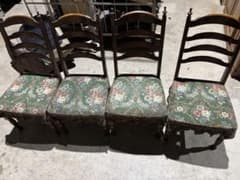 愛知県直接取引】飛騨産業キツツキマーク チェア ゴブラン織 花柄 アンティーク調 愛知県直接取引】飛騨産業キツツキマーク チェア ゴブラン織 花柄