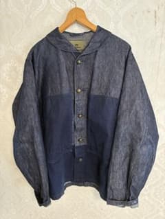 Nigel Cabourn リネン混 デニムジャケット 54ショールカラー日本製 Nigel Cabourn リネン混 デニムジャケット 54ショールカラー日本製