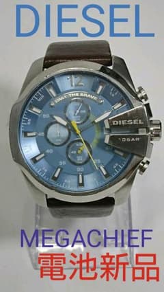 美品 箱付 ディーゼル メガチーフ 電池新品 DIESEL DZ4281 腕時計のサムネイル