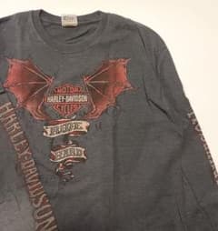ハーレーダビットソン　ロングスリーブ　Tシャツ　抜群プリントのサムネイル