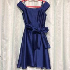 ワンピース　結婚式　発表会　クリーニング済　リボン付き　背中編み上げ　サイズ幅有