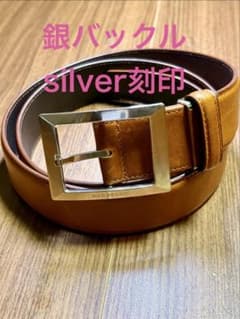 超希少✨BURBERRY 銀製バックル　silver刻印　レザーベルト Burberry バーバリー 希少 銀バックル silver刻印 銀製品 - メルカリ