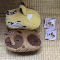 너구리와 여우 파우치 2 점 세트
