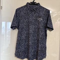Callaway メンズ ゴルフ ポロシャツ 花柄 ネイビーのサムネイル