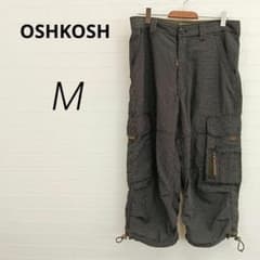 OSHKOSH✨ハーフ ナイロン カーゴパンツ グレー 格子柄【M】H9043
