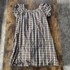 steven alan チェック柄 半袖ミニワンピースのサムネイル