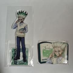 Dr.STONE 読書の秋 くじ引き堂 B賞 アクスタ おまけ缶バッジ 石神千空