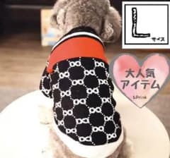 大人気完売前に★ 犬服　猫服　カーディガン　秋冬新作　ブラック　Lサイズのサムネイル