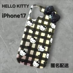 値下げ ★新品★ ハローキティ【 iPhone17 】スマホケース《黒リボン》 - 4