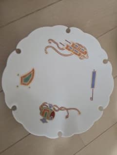 美品 フォーグレース 有田焼 宝尽くし 雪輪 プレート 5寸皿 5枚 皿