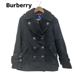 【M3】Burberry ブルーレーベル ピーコート ウール 36 M3】Burberry ブルーレーベル ピーコート ウール 36 - メルカリ