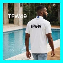 新品未使用❤️新作TFW49❤️ L ストレッチ　モックネック　ホワイト 新品未使用❤️新作TFW49❤️ L ストレッチ モックネック ホワイト