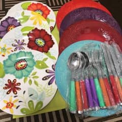 コストコ購入 メラミン食器&カトラリーセットのサムネイル