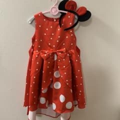 ミニーちゃん風ワンピ ドレス130cm♡のサムネイル
