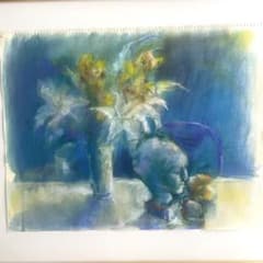 [20 Years of Silence - A Score of Rebirth] No. 19 Blue Words Pastel Painting Artwork